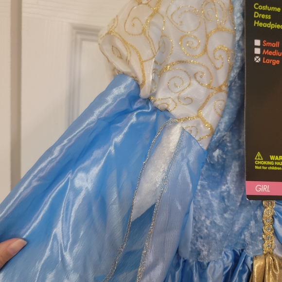 NEW Girls Blue Princess Costume Size 10-12 - Picture 4 of 10